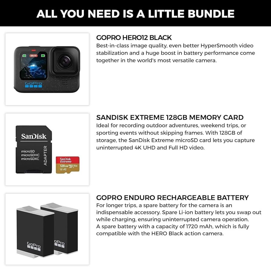 GoPro - GoPro 7hero ブラック  メモリーカード別 Amazon.com: Mystor Go Pro Memory Card for GoPro Hero 13, 12